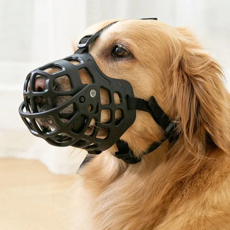 Soft and Safe Silicone Dog Muzzle - Breathable Anti-Biting Mouth Mask for Medium to Large Dogs, Perfect for Outdoor Adventures